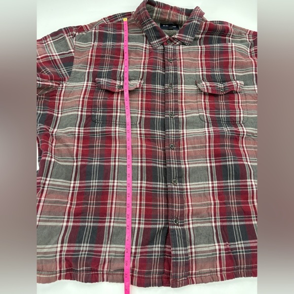 St. John's Bay Red and Gray Plaid Shirt - Picture 5 of 5